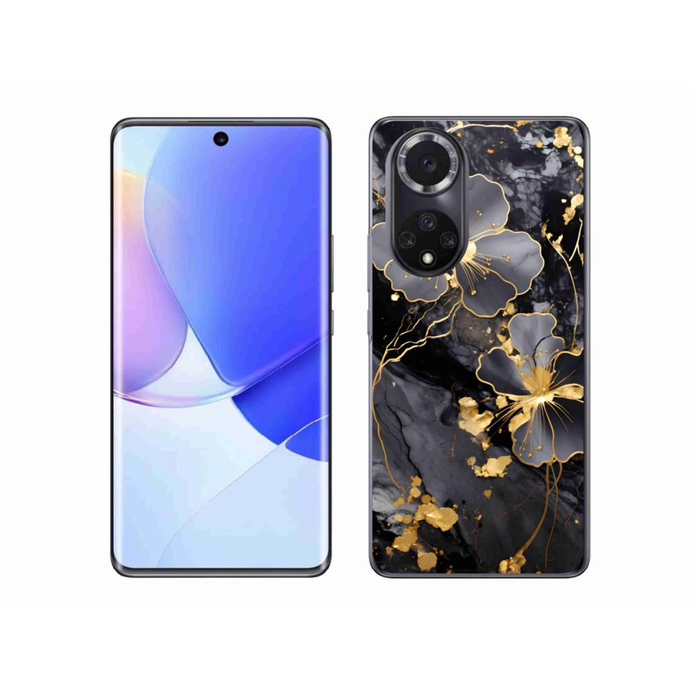 Gelový kryt mmCase na Honor 50 - zlaté květy