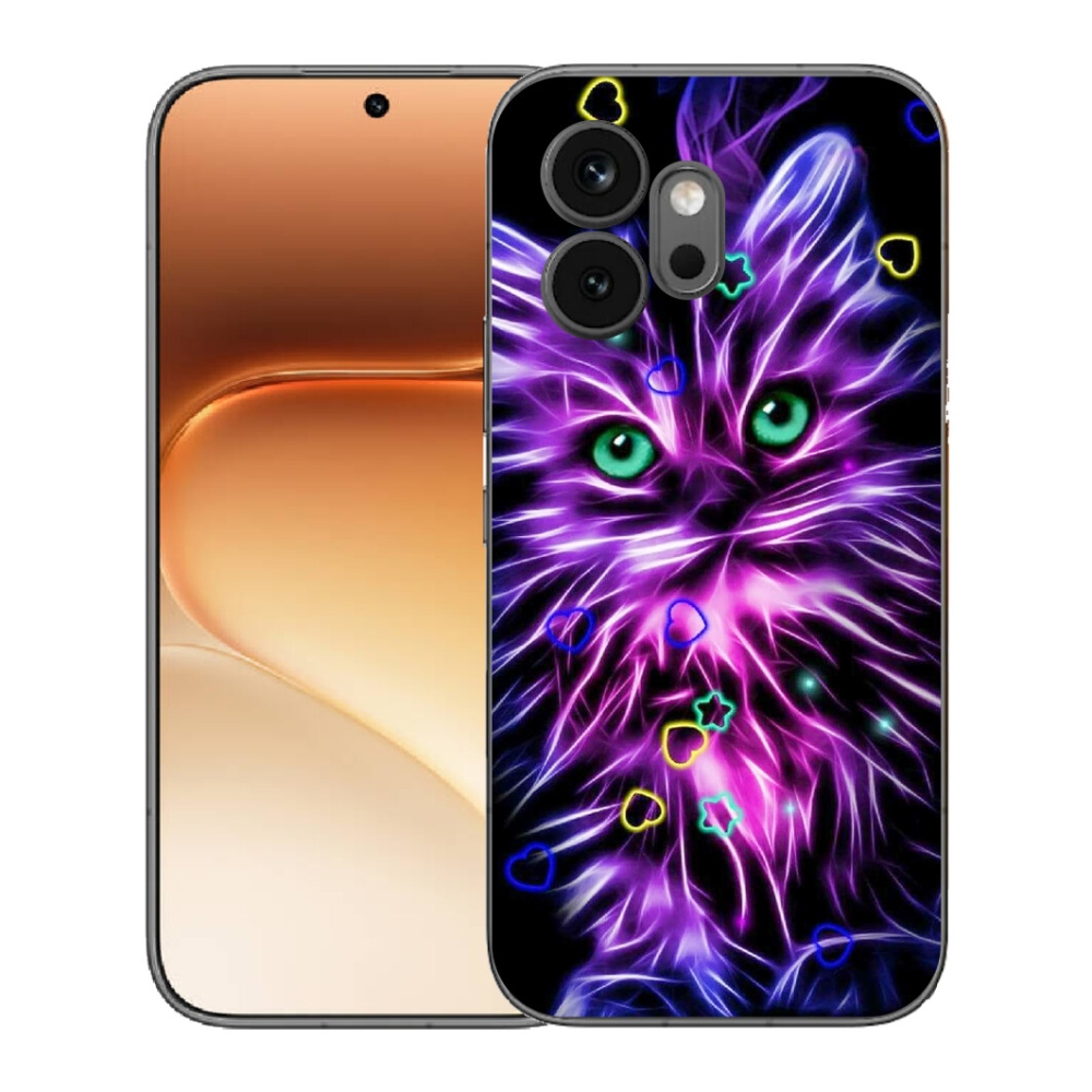 Gelový kryt mmCase na Honor 600 - abstraktní kočka