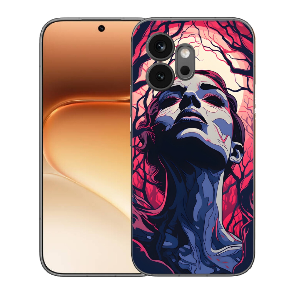 Gelový kryt mmCase na Honor 600 - abstraktní obličej