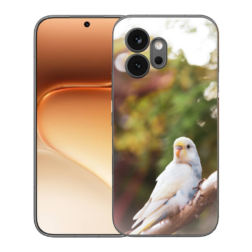 Gelový kryt mmCase na Honor 600 - andulka bílá