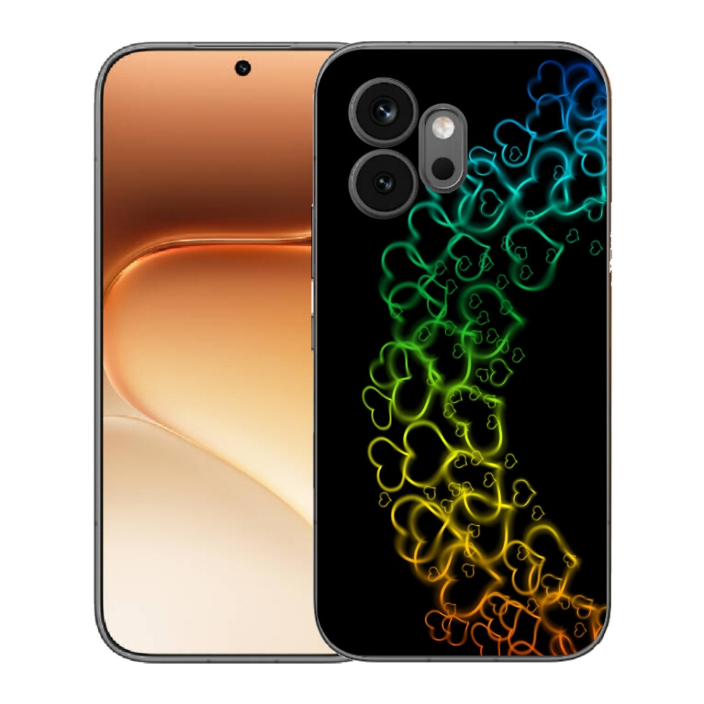 Gelový kryt mmCase na Honor 600 - barevná srdíčka