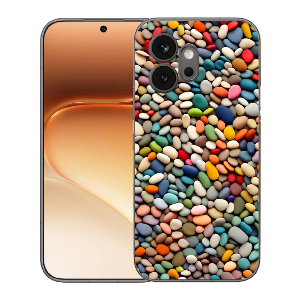 Gelový kryt mmCase na Honor 600 - barevné kamínky 2