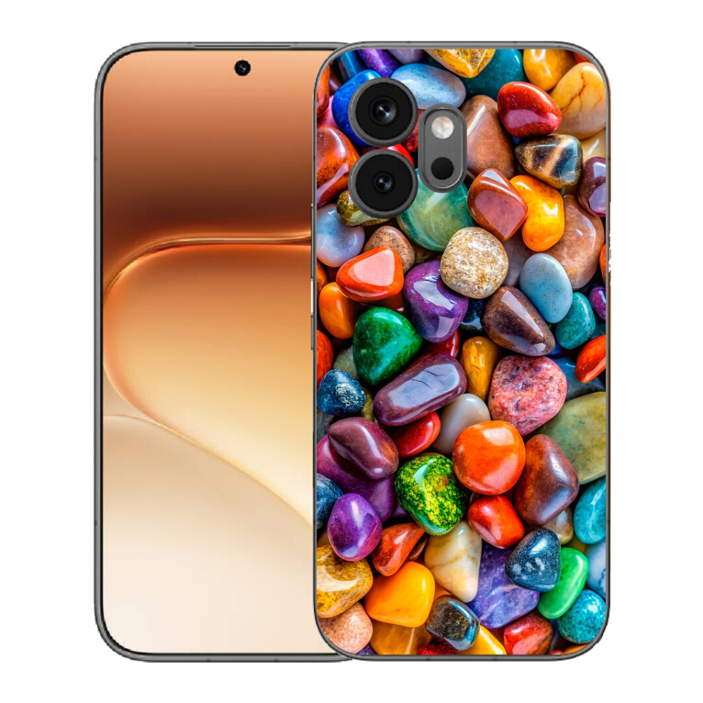 Gelový kryt mmCase na Honor 600 - barevné kamínky