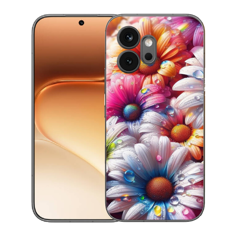 Gelový kryt mmCase na Honor 600 - barevné kopretiny