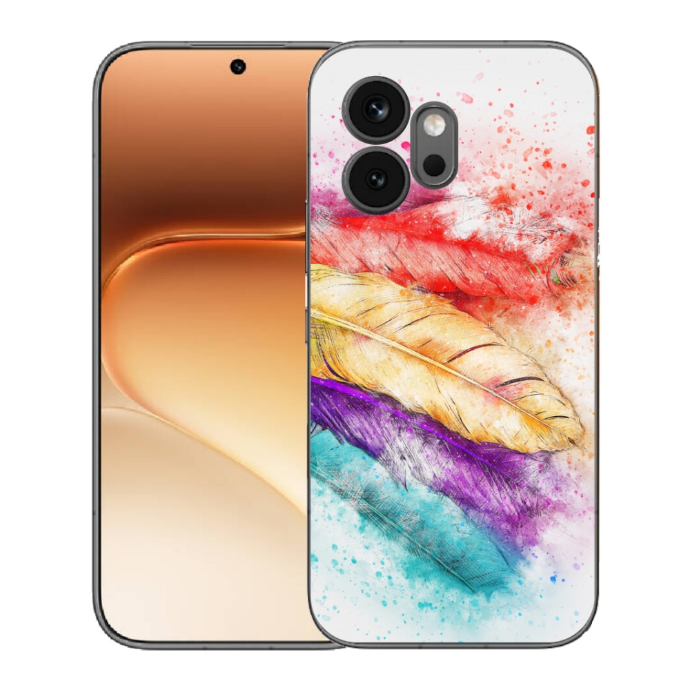 Gelový kryt mmCase na Honor 600 - barevné peří