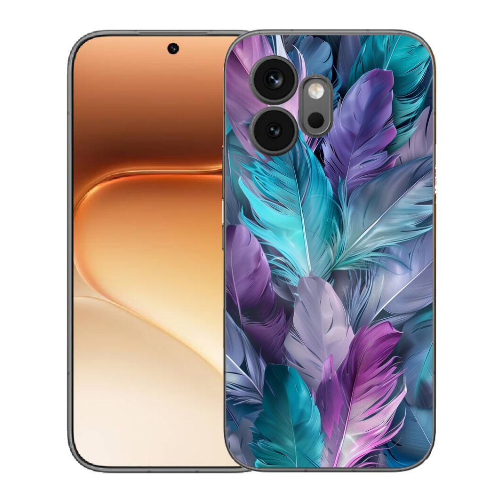 Gelový kryt mmCase na Honor 600 - barevné peří 2