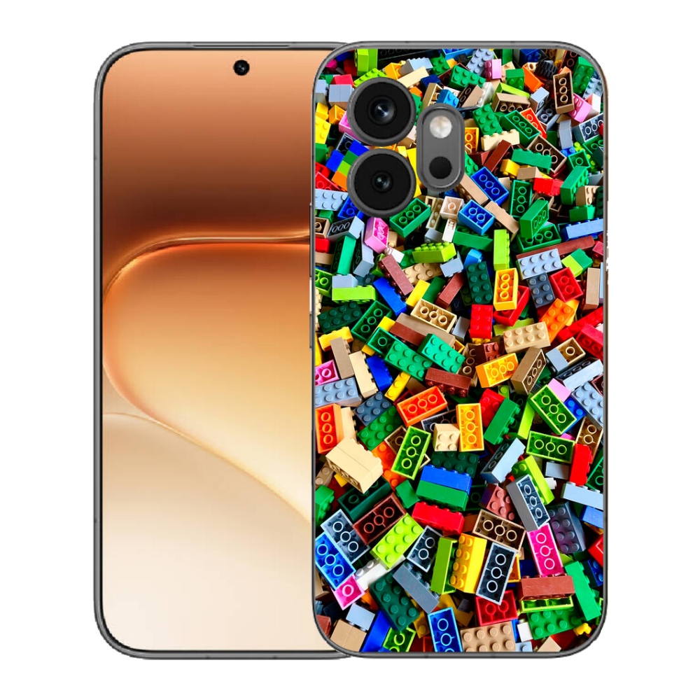 Gelový kryt mmCase na Honor 600 - barevné stavební kostky