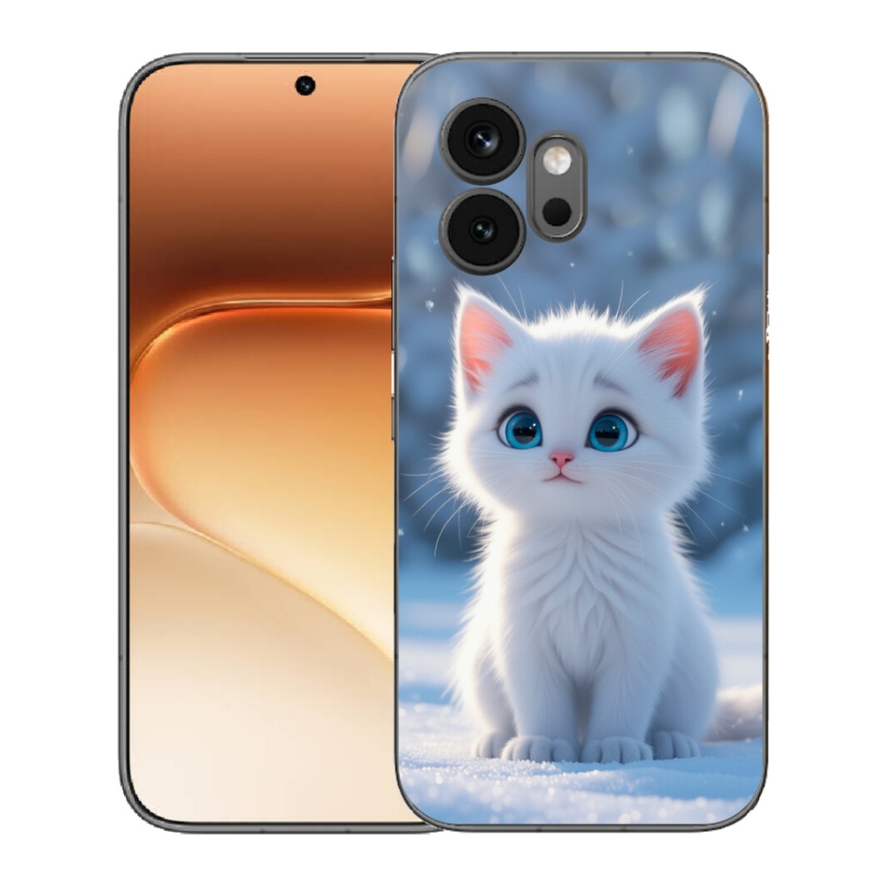 Gelový kryt mmCase na Honor 600 - bílé kotě 3