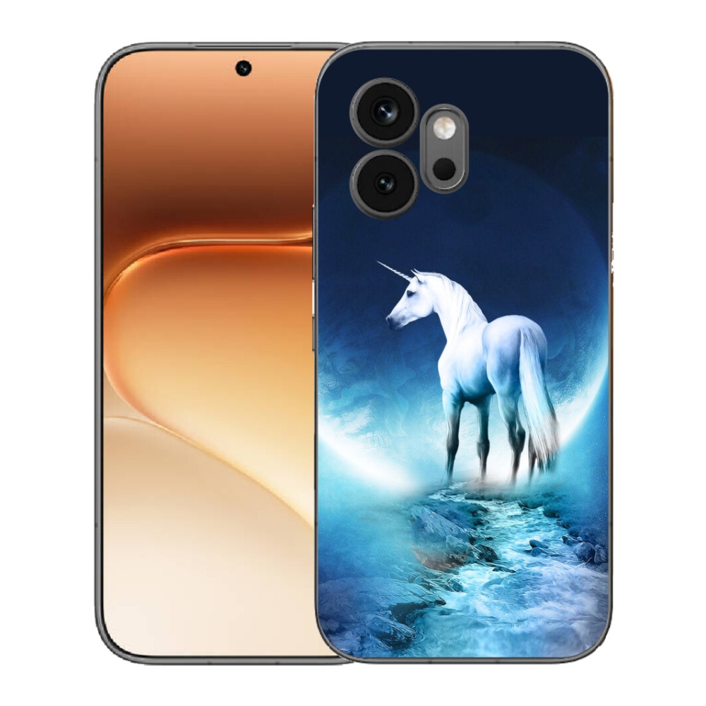 Gelový kryt mmCase na Honor 600 - bílý jednorožec