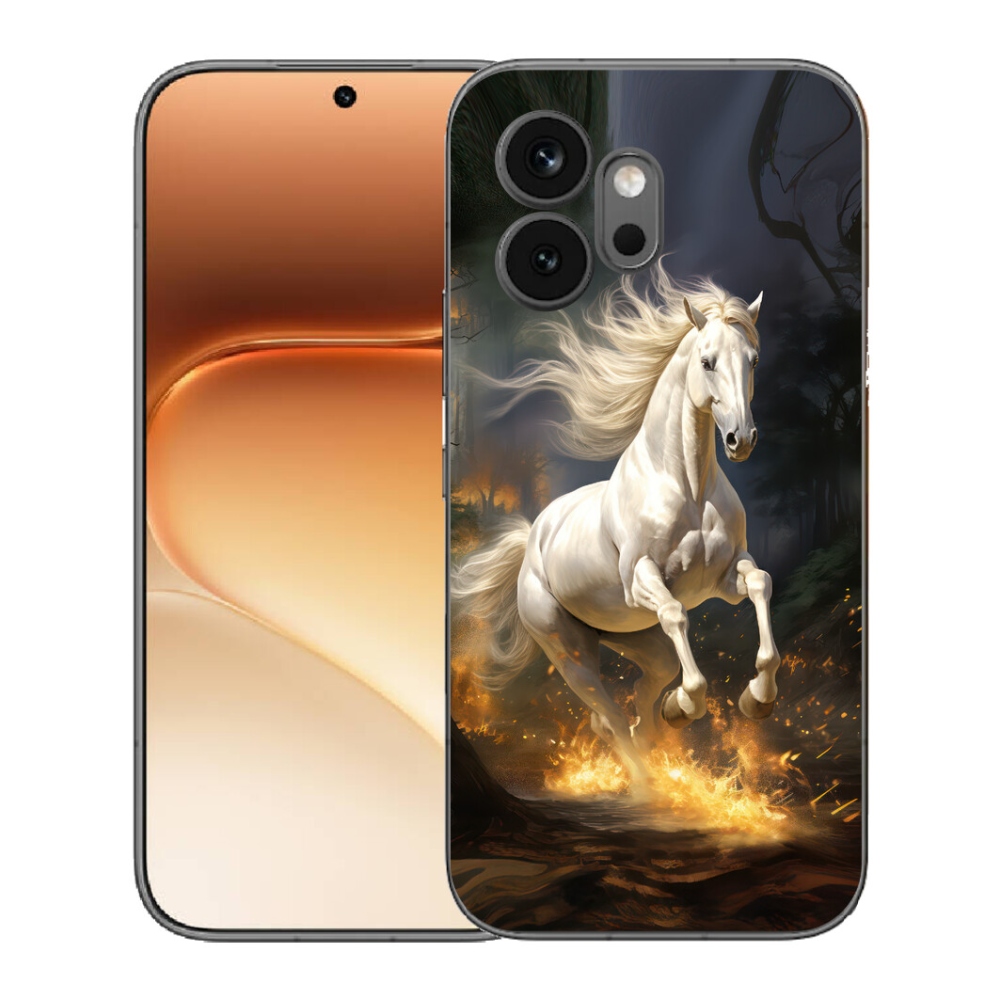 Gelový kryt mmCase na Honor 600 - bílý kůň 2