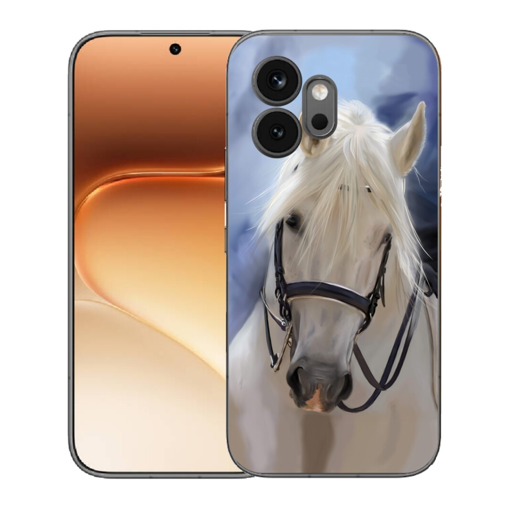 Gelový kryt mmCase na Honor 600 - bílý kůň