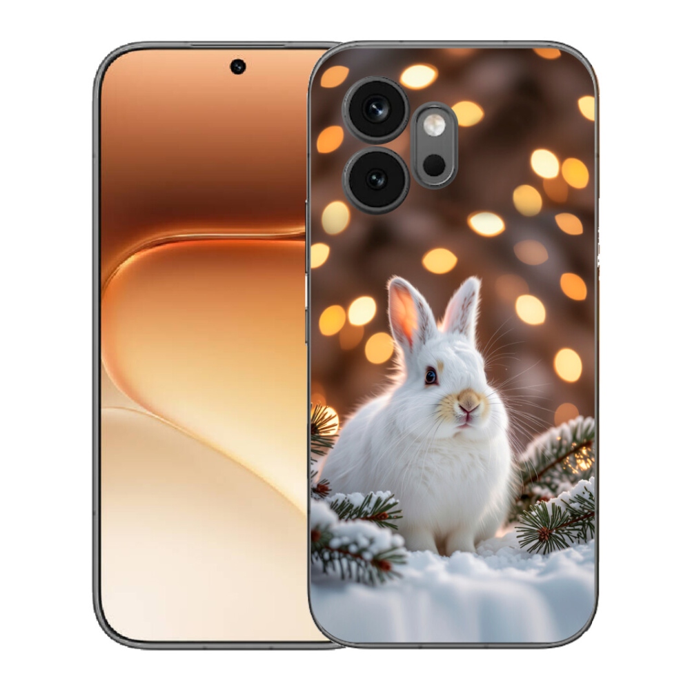 Gelový kryt mmCase na Honor 600 - bílý zajíc