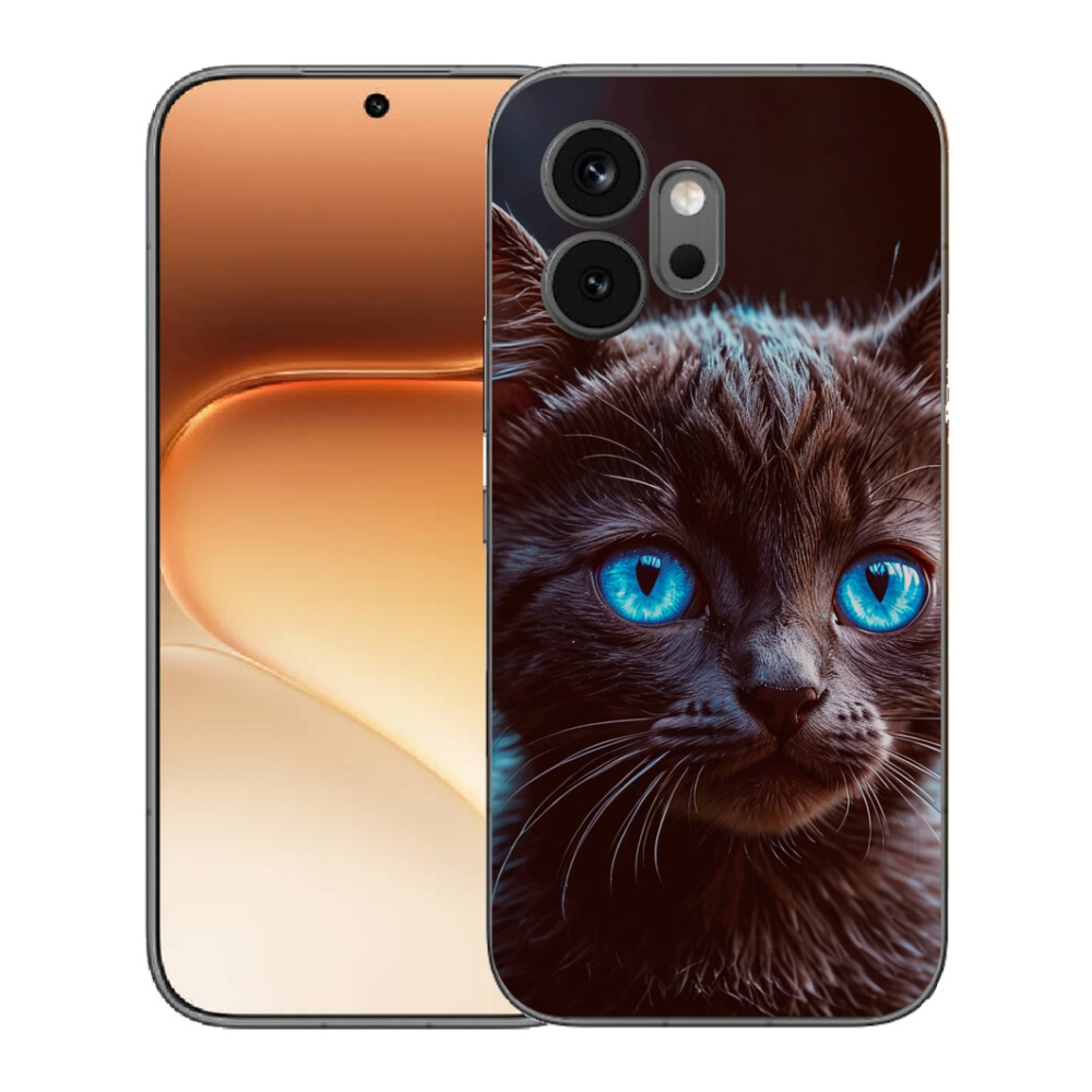 Gelový kryt mmCase na Honor 600 - černé kotě 2