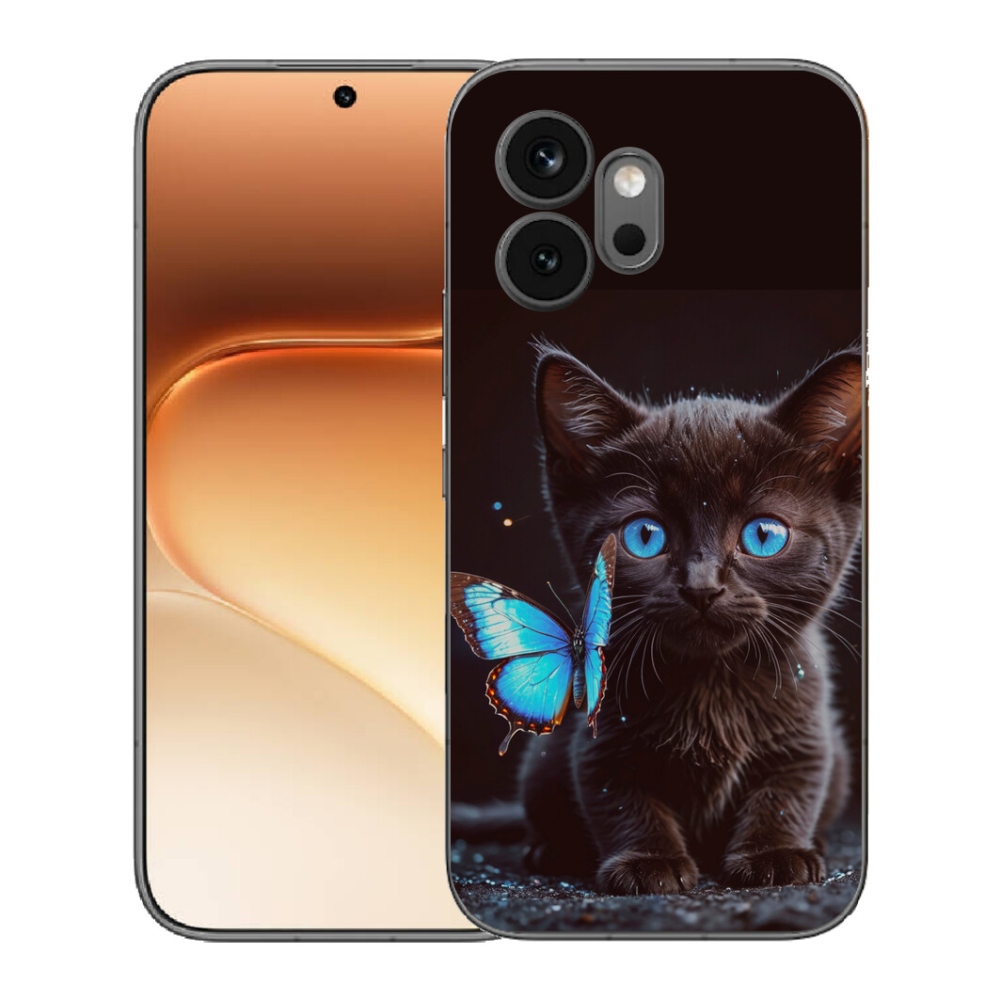 Gelový kryt mmCase na Honor 600 - černé kotě 3