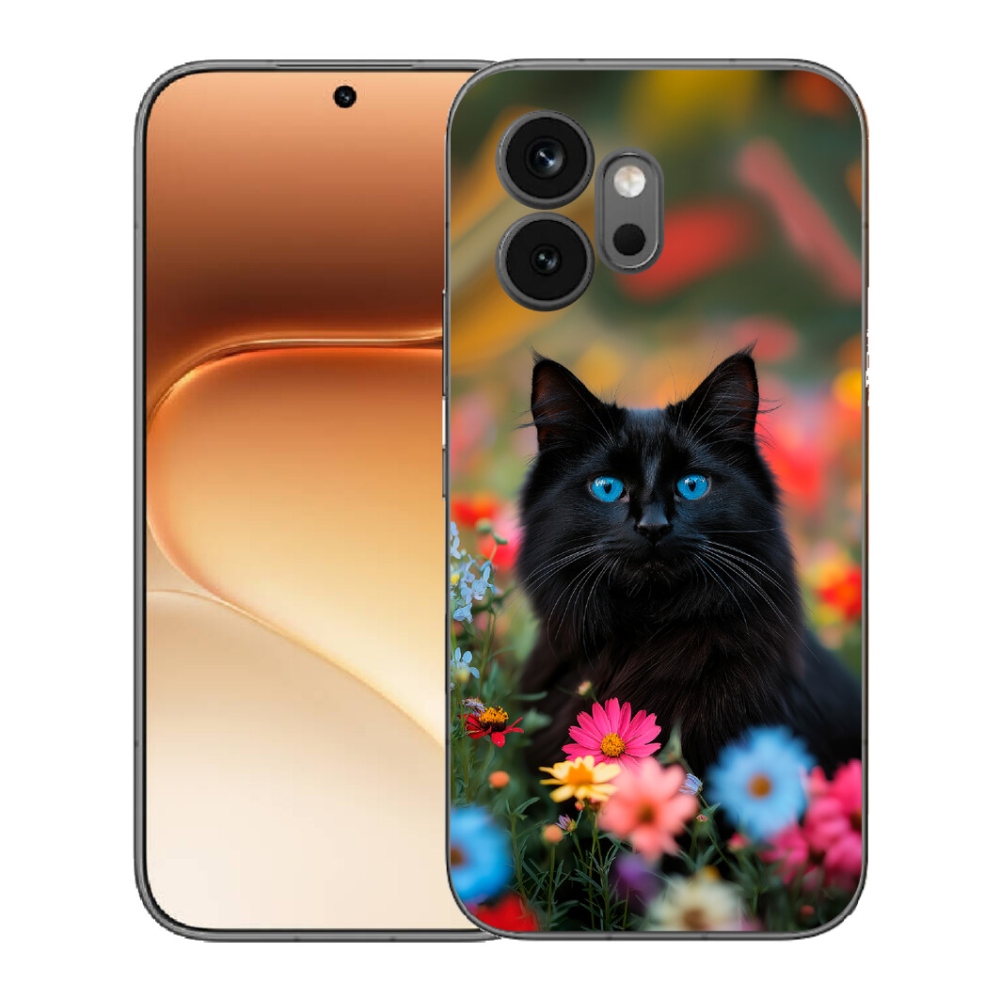 Gelový kryt mmCase na Honor 600 - černé kotě 4