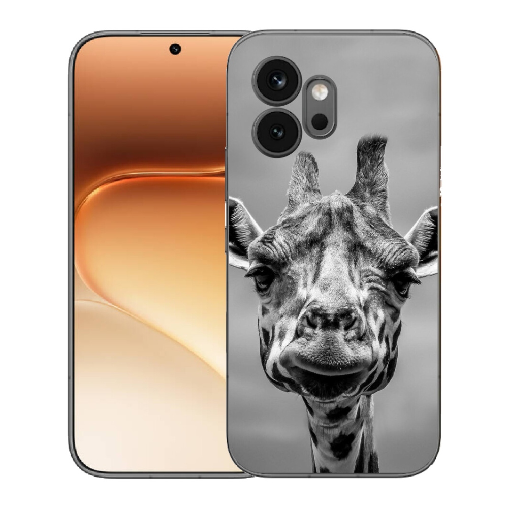 Gelový kryt mmCase na Honor 600 - černobílá žirafa