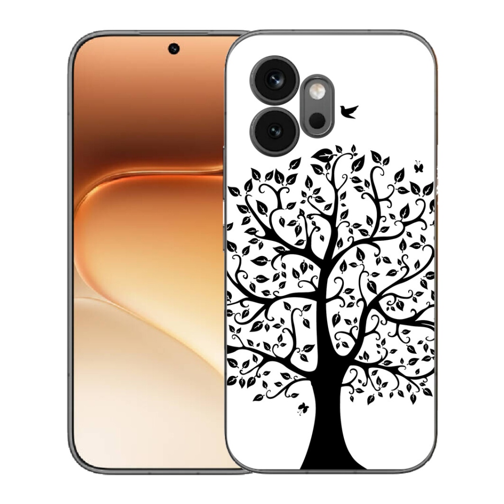 Gelový kryt mmCase na Honor 600 - černobílý strom