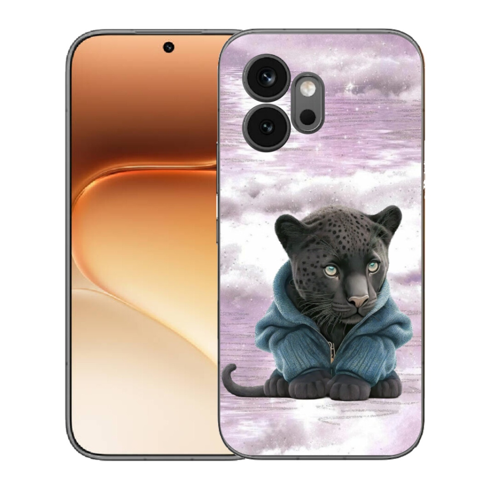 Gelový kryt mmCase na Honor 600 - černý panter ve svetru