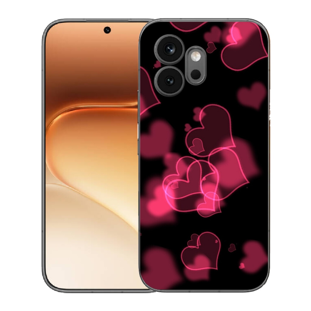 Gelový kryt mmCase na Honor 600 - červená srdíčka