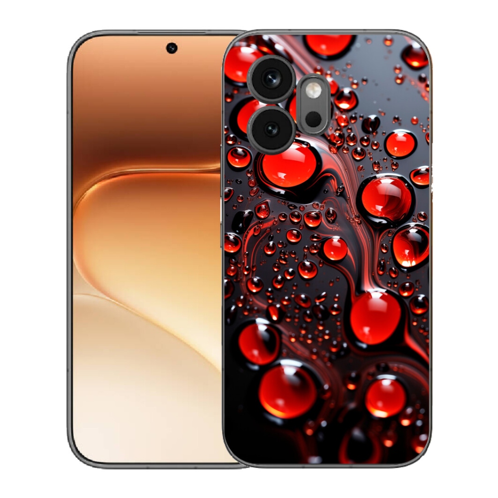 Gelový kryt mmCase na Honor 600 - červené kapky 2