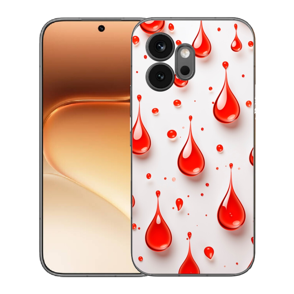 Gelový kryt mmCase na Honor 600 - červené kapky