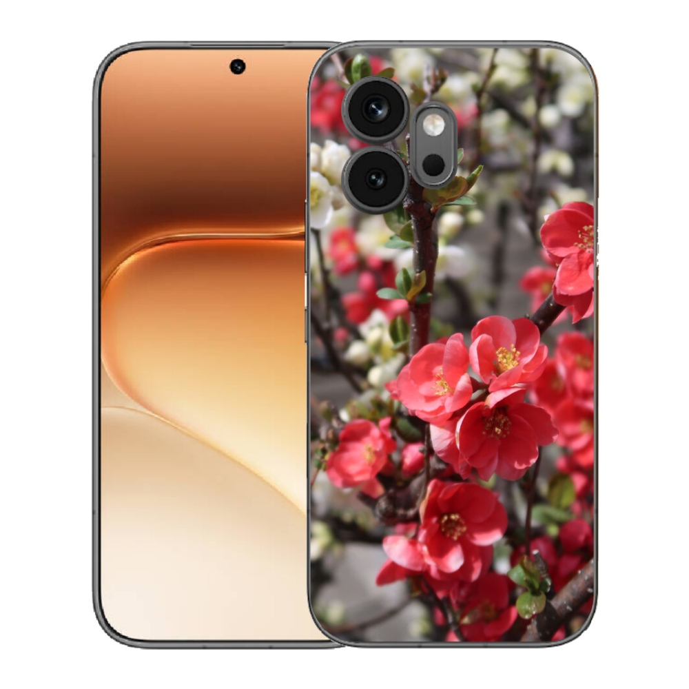 Gelový kryt mmCase na Honor 600 - červené květy