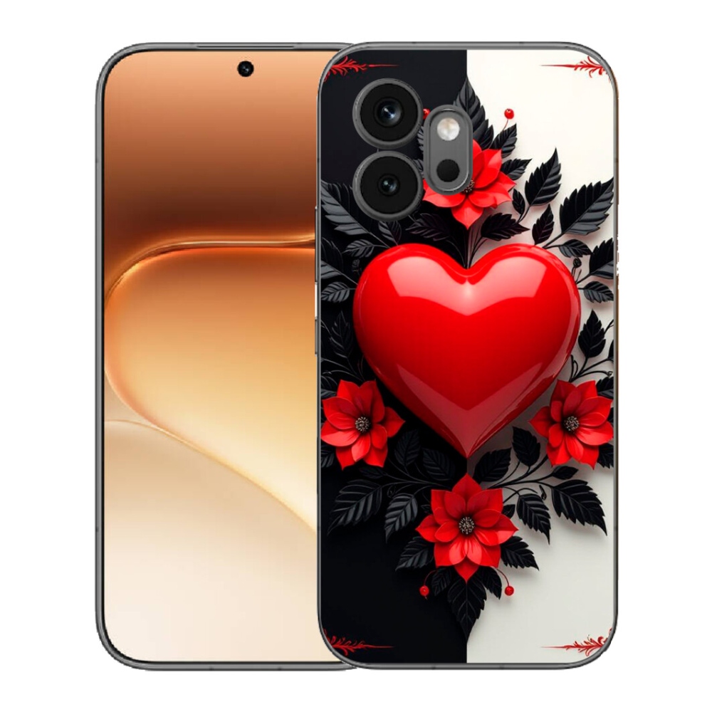 Gelový kryt mmCase na Honor 600 - červené srdce