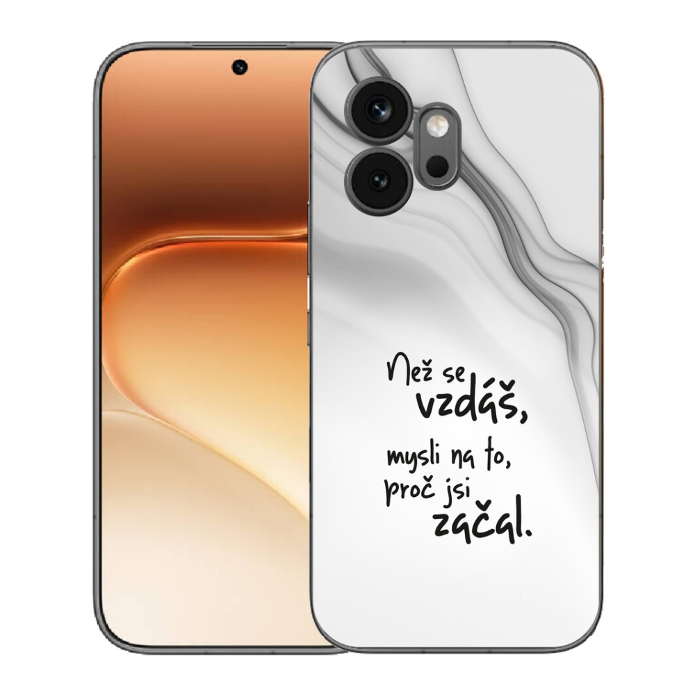 Gelový kryt mmCase na Honor 600 - citát 2 bílé pozadí