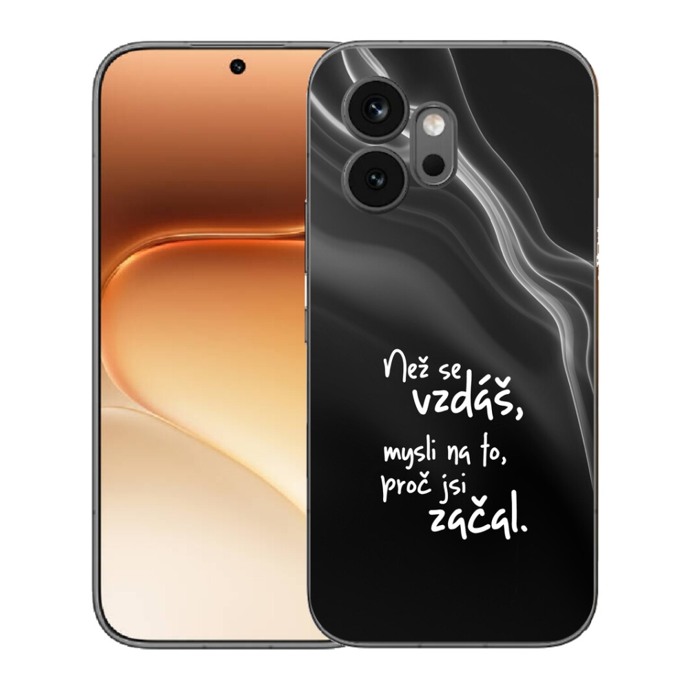 Gelový kryt mmCase na Honor 600 - citát 2 černé pozadí