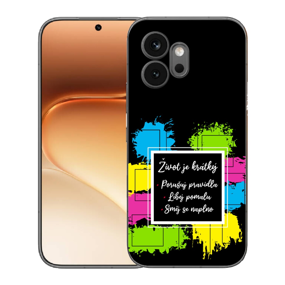 Gelový kryt mmCase na Honor 600 - citát 5 černé pozadí
