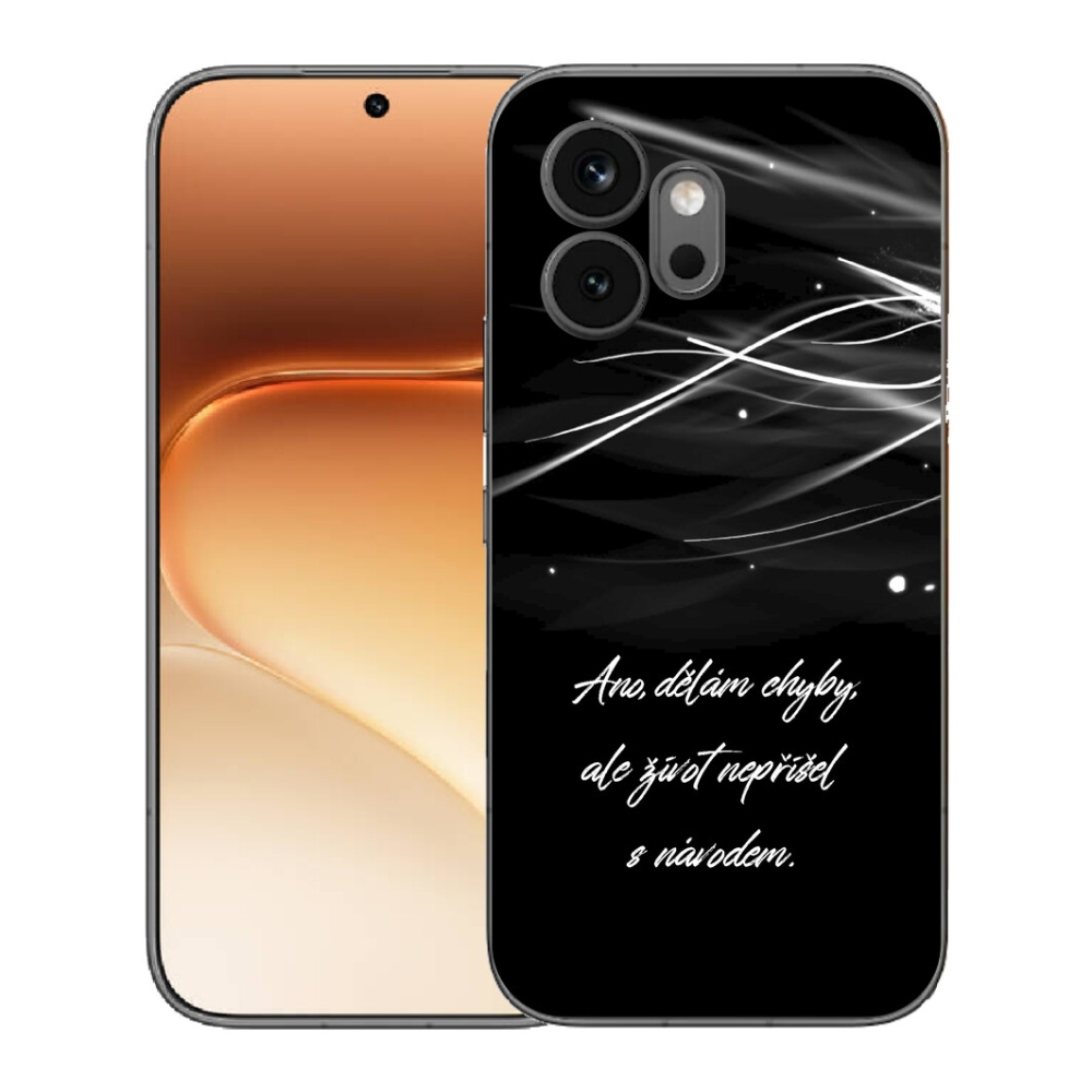 Gelový kryt mmCase na Honor 600 - citát černé pozadí