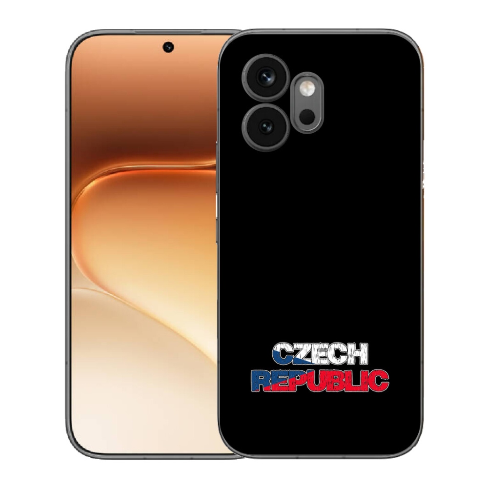 Gelový kryt mmCase na Honor 600 - Czech Republic černé pozadí