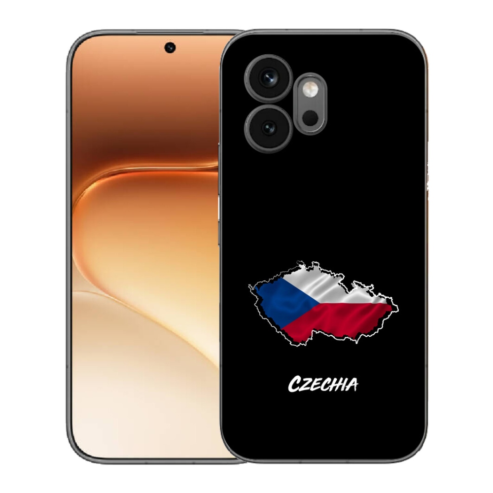 Gelový kryt mmCase na Honor 600 - Czechia černé pozadí