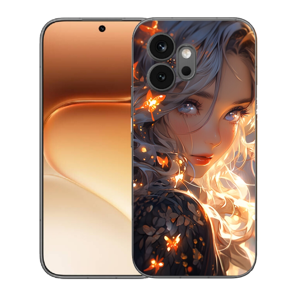 Gelový kryt mmCase na Honor 600 - dívka a motýli