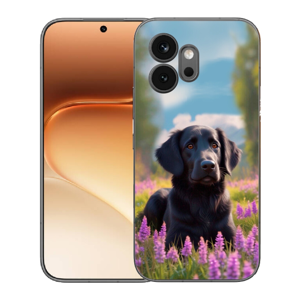 Gelový kryt mmCase na Honor 600 - elegantní černý retrívr