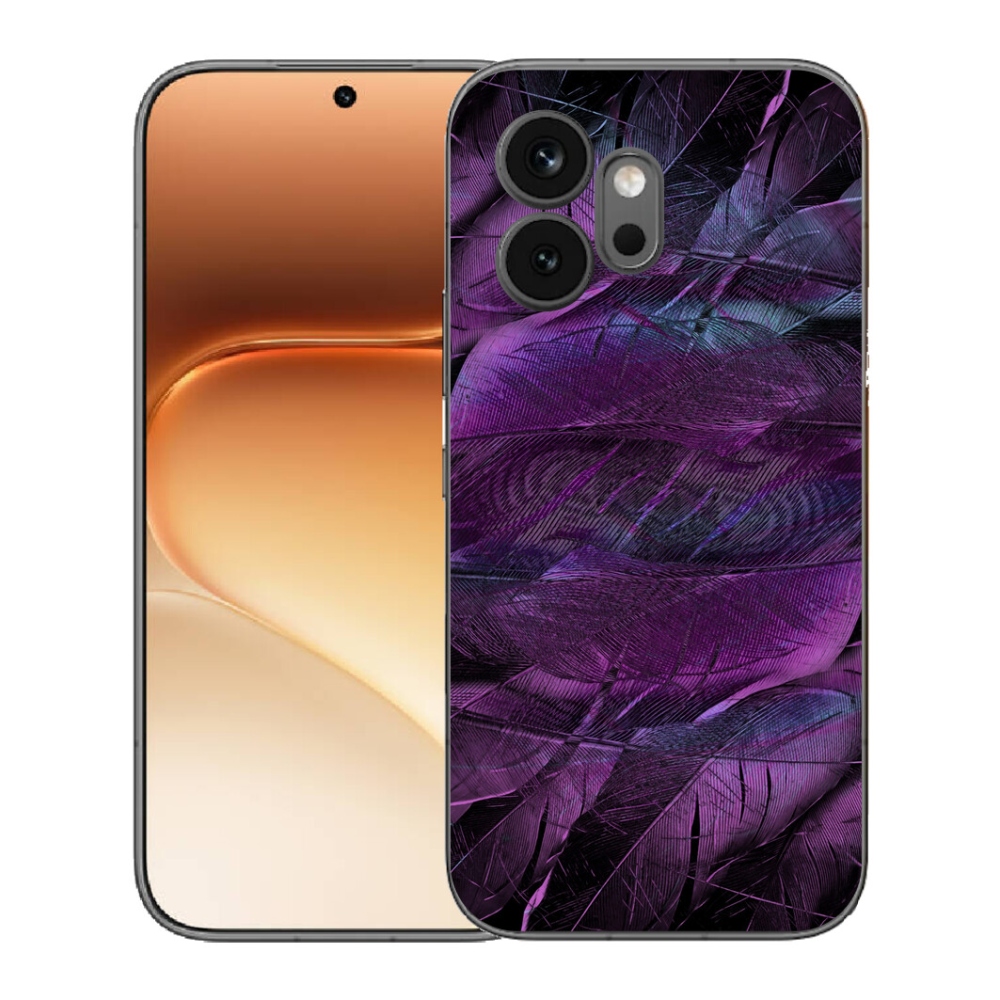 Gelový kryt mmCase na Honor 600 - fialová pírka
