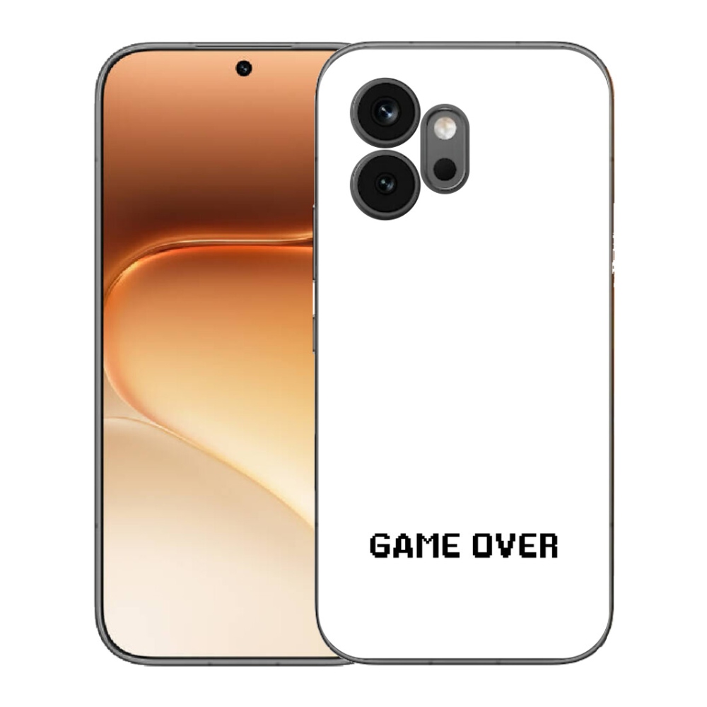 Gelový kryt mmCase na Honor 600 - game over bílé pozadí