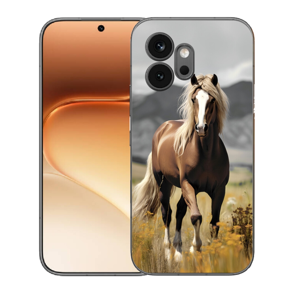 Gelový kryt mmCase na Honor 600 - hnědý kůň 1