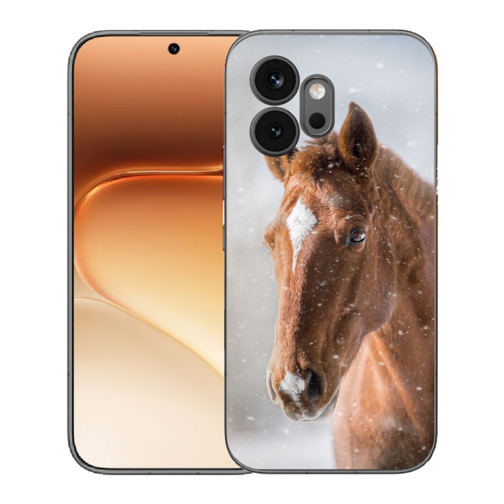 Gelový kryt mmCase na Honor 600 - hnědý kůň 2