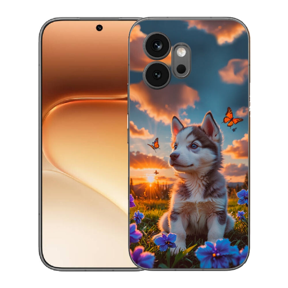 Gelový kryt mmCase na Honor 600 - husky při západu slunce