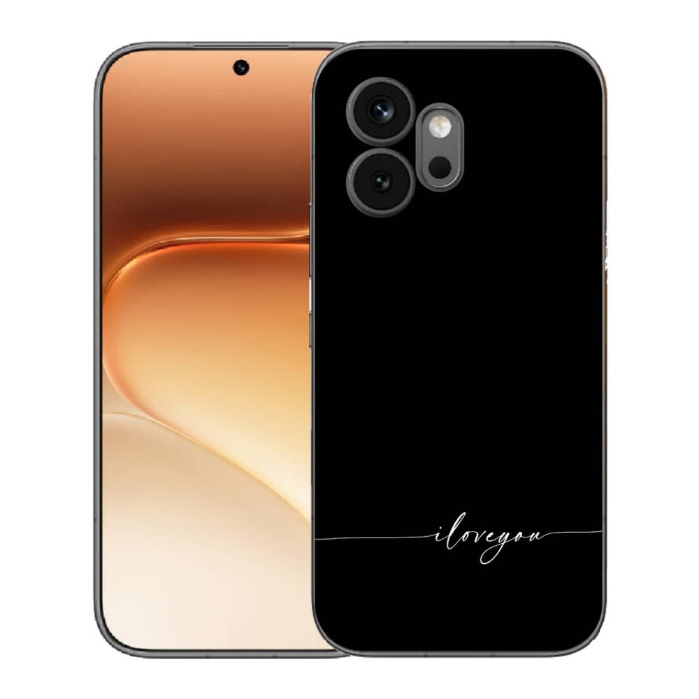 Gelový kryt mmCase na Honor 600 - I love you černé pozadí
