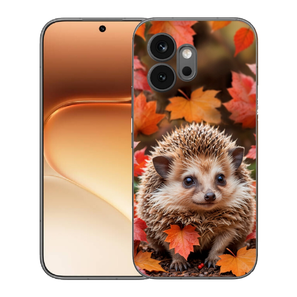 Gelový kryt mmCase na Honor 600 - ježek v listí