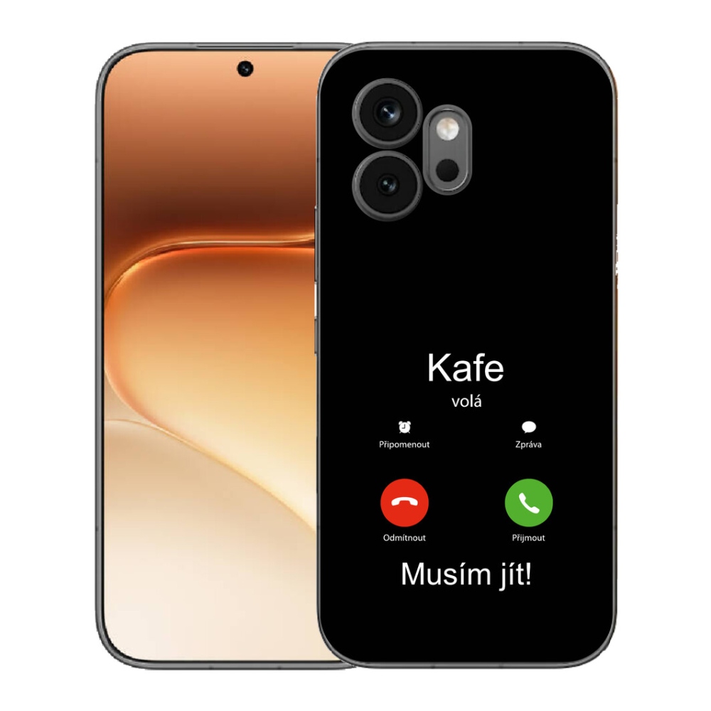 Gelový kryt mmCase na Honor 600 - kafe volá černé pozadí