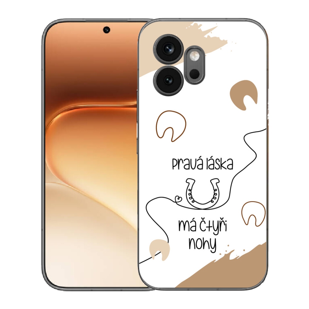 Gelový kryt mmCase na Honor 600 - koňský motiv bílé pozadí