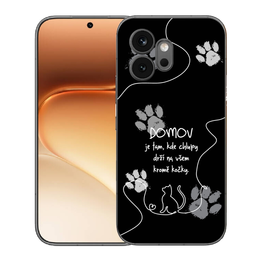 Gelový kryt mmCase na Honor 600 - kočičí motiv černé pozadí