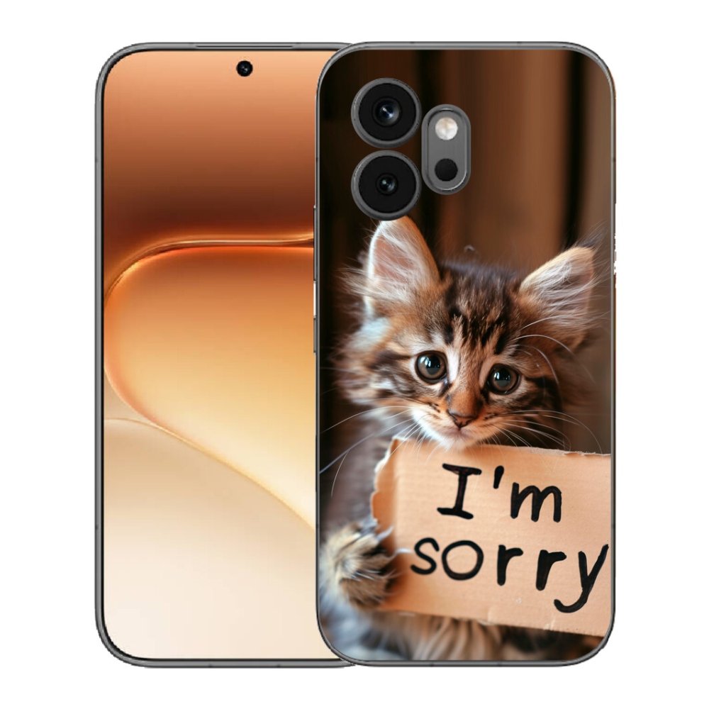 Gelový kryt mmCase na Honor 600 - kočíčí omluva