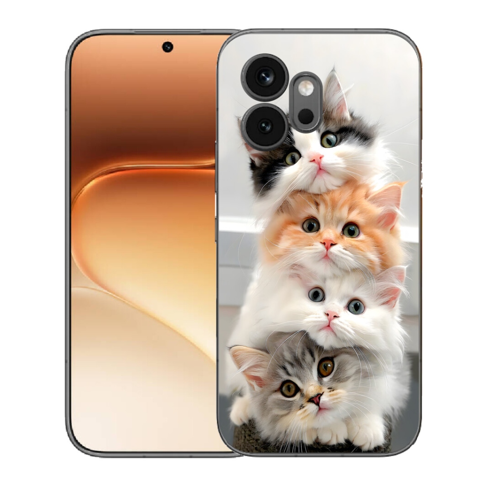 Gelový kryt mmCase na Honor 600 - kočičí parta