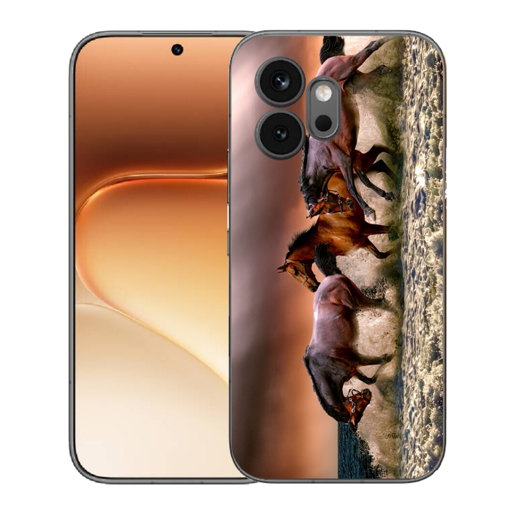 Gelový kryt mmCase na Honor 600 - koně 1