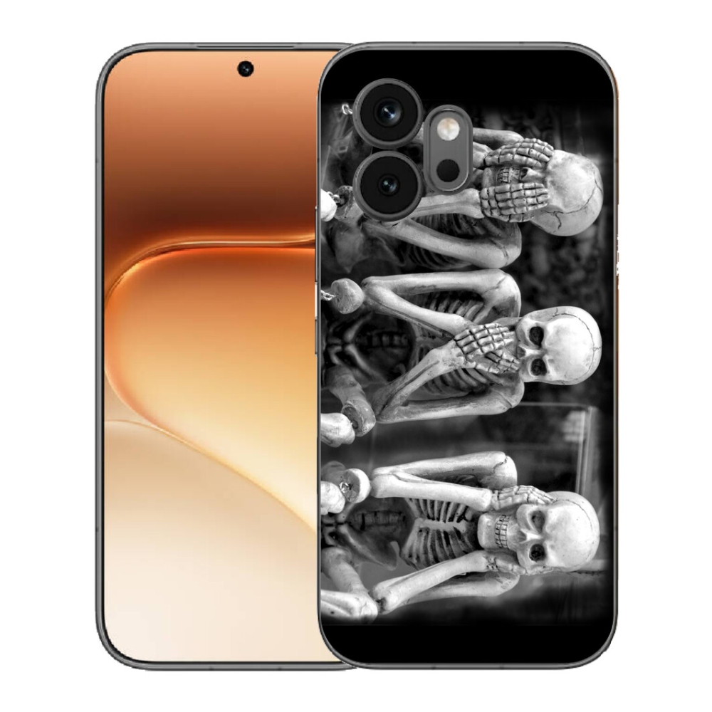 Gelový kryt mmCase na Honor 600 - kostlivci