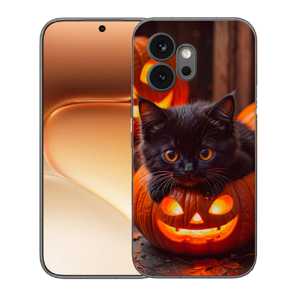 Gelový kryt mmCase na Honor 600 - kotě a dýně